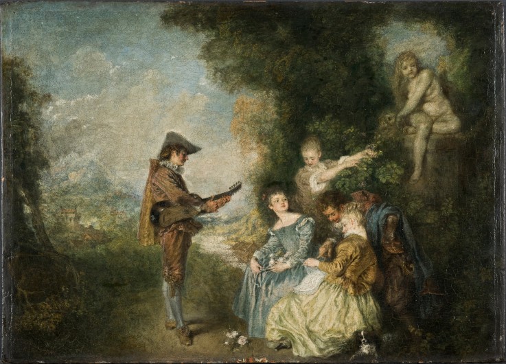 The Love Lesson de Jean Antoine Watteau