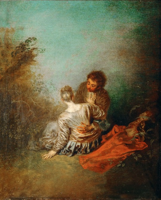 Le Faux Pas (The Mistaken Advance) de Jean Antoine Watteau