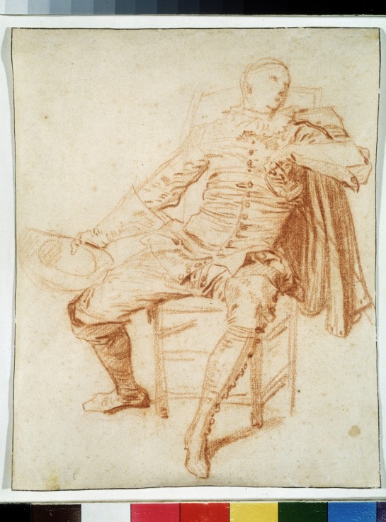 Actor of the Comédie italienne (Crispin) de Jean Antoine Watteau