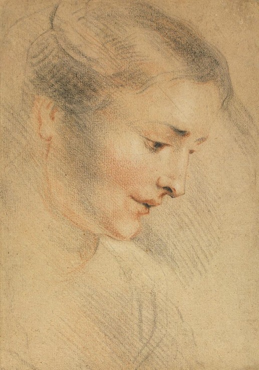 Study of a Woman's Head de Jean Antoine Watteau