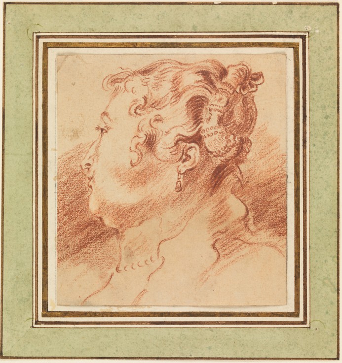 Study of Woman's Head de Jean Antoine Watteau