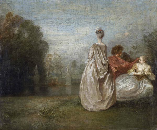 The Two Cousins (Les Deux Cousines) de Jean Antoine Watteau