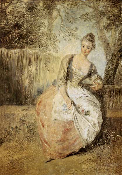 The impatient one fell in love de Jean-Antoine Watteau