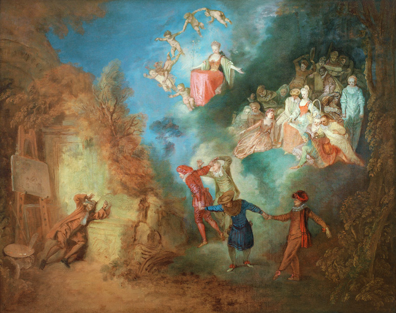 A.Watteau, Der Traum des Künstlers de Jean-Antoine Watteau