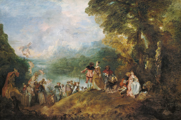 The embarkation to Kythera. de Jean-Antoine Watteau
