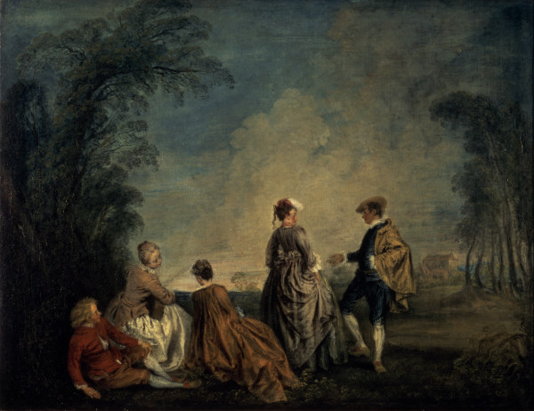 A.Watteau, Der verwirrende Antrag de Jean-Antoine Watteau