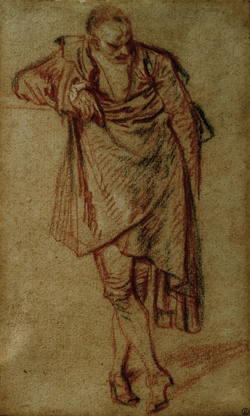 A.Watteau, Stehender Mann de Jean-Antoine Watteau