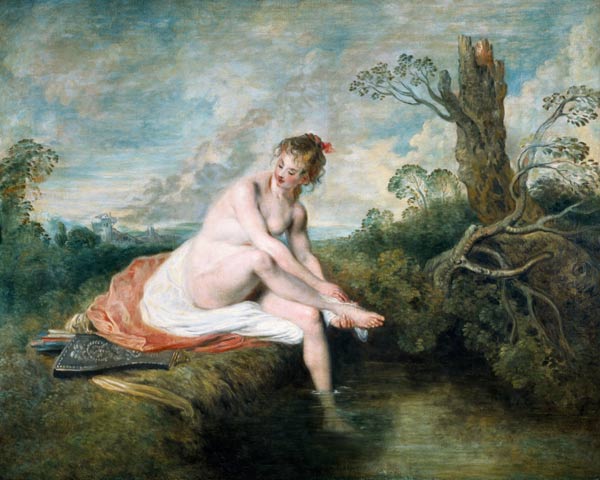The bath of Diana. de Jean-Antoine Watteau