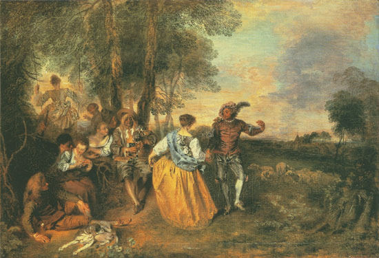 the herdsmen de Jean-Antoine Watteau