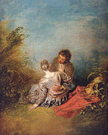 The Faux Pas. de Jean-Antoine Watteau