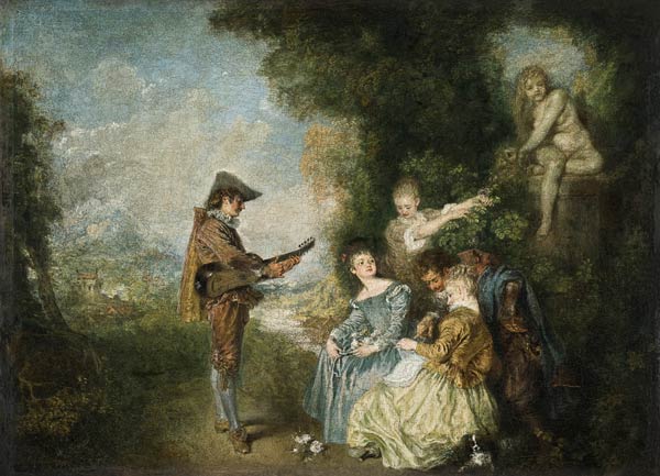 La Leçon this ' Amour de Jean-Antoine Watteau