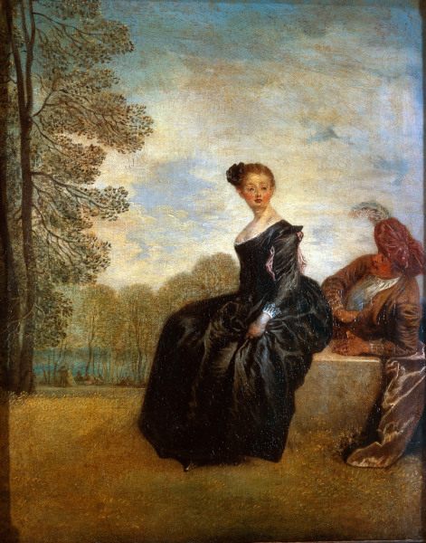 Watteau / Pouting Woman (Moody Woman) de Jean-Antoine Watteau
