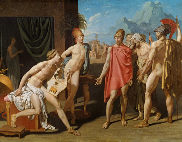 Embajadores enviados por Agamemnon para motivar Aquiles a luchar. de Dominique Ingres