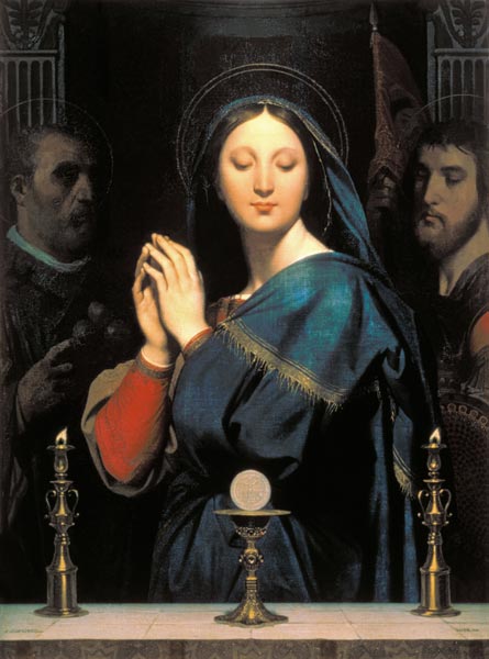 La Virgen con la Sagrada Hostia de Dominique Ingres