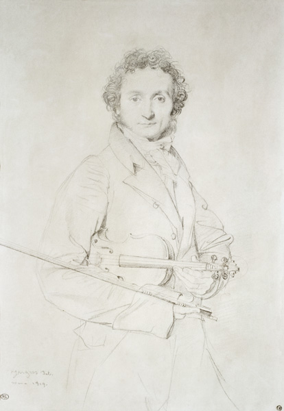Retrato de Niccolo Paganini de Dominique Ingres