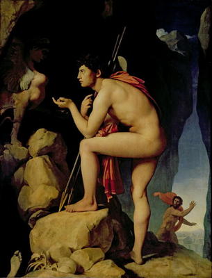 Oedipus and the Sphinx, 1808 (oil on canvas) de Dominique Ingres