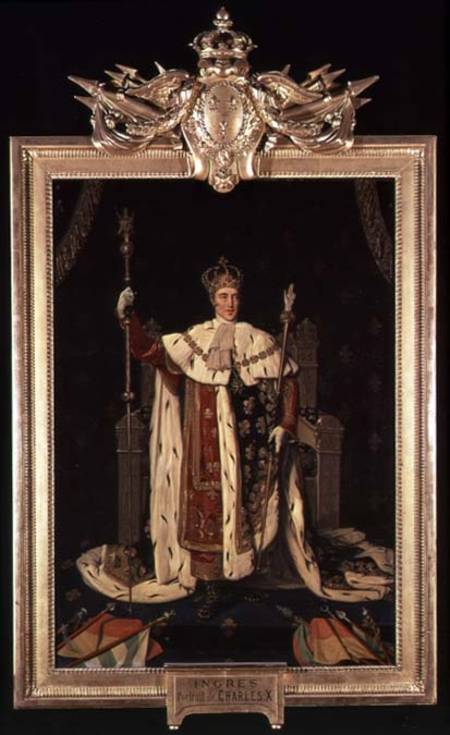 Retrato de Charles X en toga de coronación de Dominique Ingres