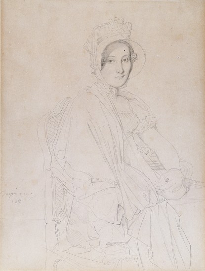 Portrait of Marie Marcoz, later Vicomtesse de Senonnes de Senonnes de Dominique Ingres