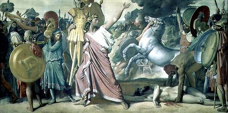 Romulus, conqueror of Acron, taking his booty to the Temple of Jupiter de Dominique Ingres