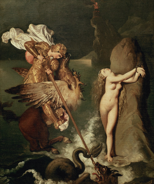 Ruggero rescues Angelica de Dominique Ingres