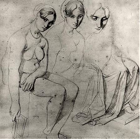 Study for Francesca da Rimini de Dominique Ingres