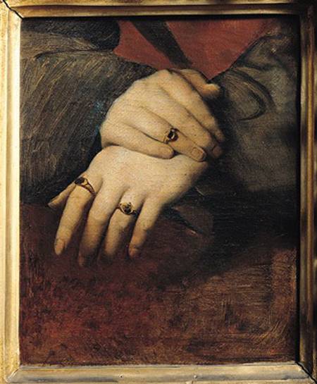 Study of a Woman's Hands, after the portrait of Maddalena Doni by Raphael de Dominique Ingres