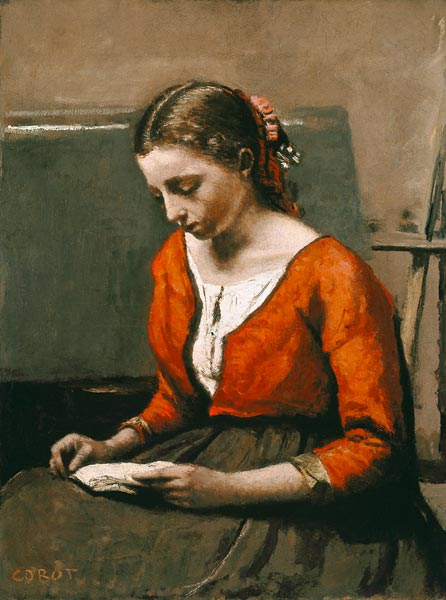 Joven leyendo de Jean-Baptiste-Camille Corot