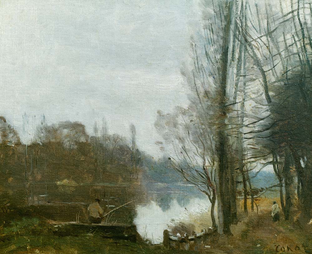 The fisherman de Jean-Baptiste-Camille Corot