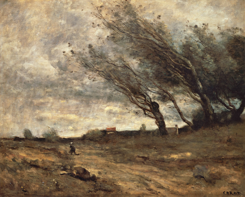 Ráfaga de viento de Jean-Baptiste-Camille Corot