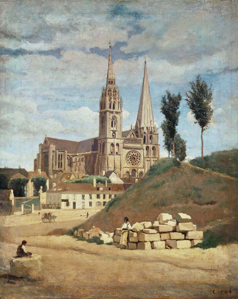 The cathedral of chart redoubles de Jean-Baptiste-Camille Corot
