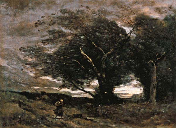 Gust of Wind de Jean-Baptiste-Camille Corot
