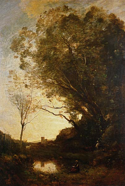 The Evening de Jean-Baptiste-Camille Corot