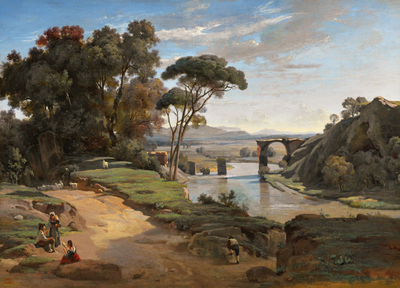 The Bridge at Narni, c.1826-27 de Jean-Baptiste-Camille Corot