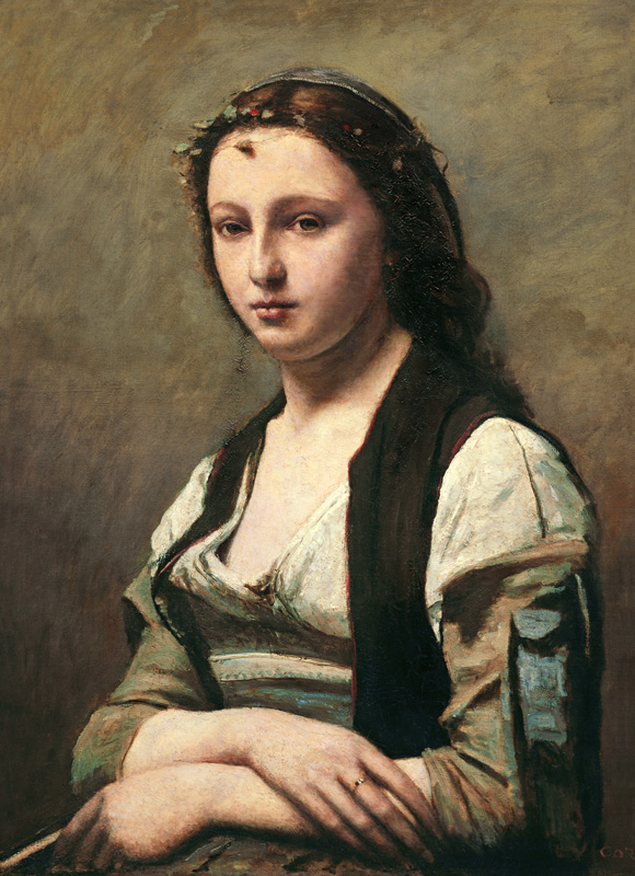 Woman with the Pearl de Jean-Baptiste-Camille Corot