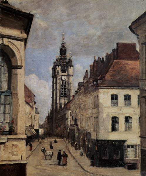 The Belfry of Douai de Jean-Baptiste-Camille Corot