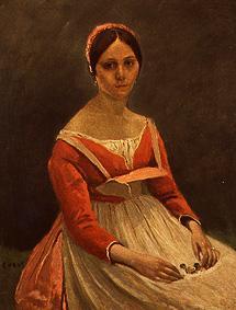 Portrait of a young woman. de Jean-Baptiste-Camille Corot
