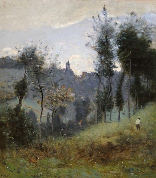 Canteleu near Rouen de Jean-Baptiste-Camille Corot