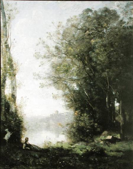 The Goatherd beside the Water de Jean-Baptiste-Camille Corot