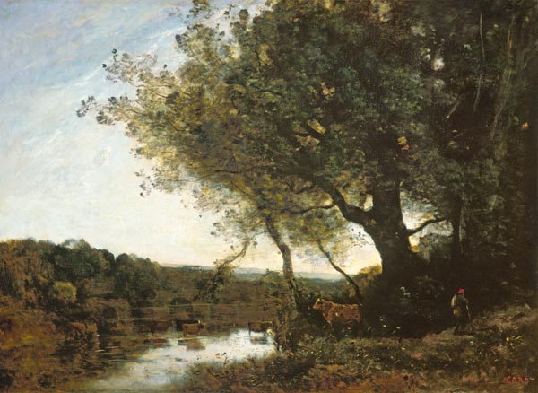 Herd in the Ford de Jean-Baptiste-Camille Corot