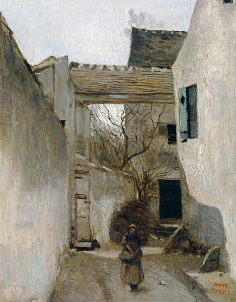 Ecouen, Corner of the Village de Jean-Baptiste-Camille Corot