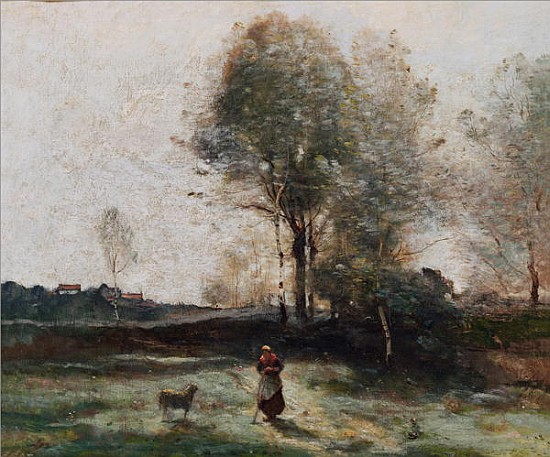 Landscape or, Morning in the Field de Jean-Baptiste-Camille Corot