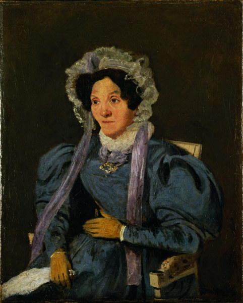 Madame Corot,mother of the painter.Aroun de Jean-Baptiste-Camille Corot