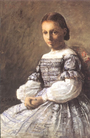 Portrait Ms Jeanne de Jean-Baptiste-Camille Corot