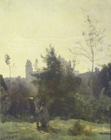 Das Schloss Pierrefonds de Jean-Baptiste-Camille Corot