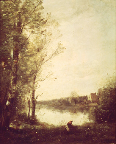 Teich in Ville D´Avray de Jean-Baptiste-Camille Corot
