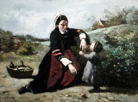 Breton Woman and her Little Girl