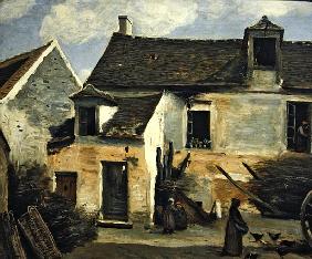 Courtyard of a bakery near Paris, or Courtyard of a House near Paris, c.1865-70