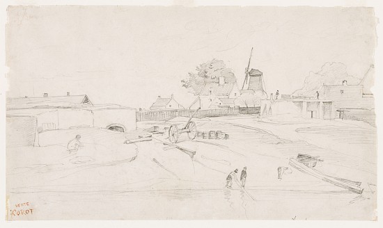 Windmill at Dunkirk de Jean-Baptiste-Camille Corot
