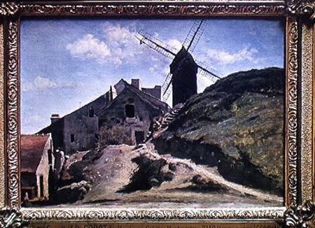 A Windmill at Montmartre de Jean-Baptiste-Camille Corot