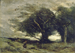 Ein Windstoss de Jean-Baptiste-Camille Corot
